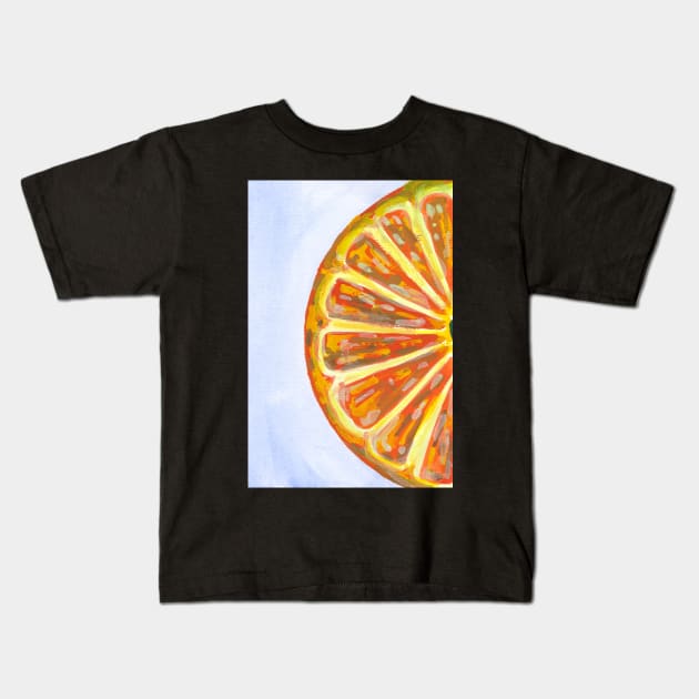 Orange Fruit Slice Kids T-Shirt by ZeichenbloQ